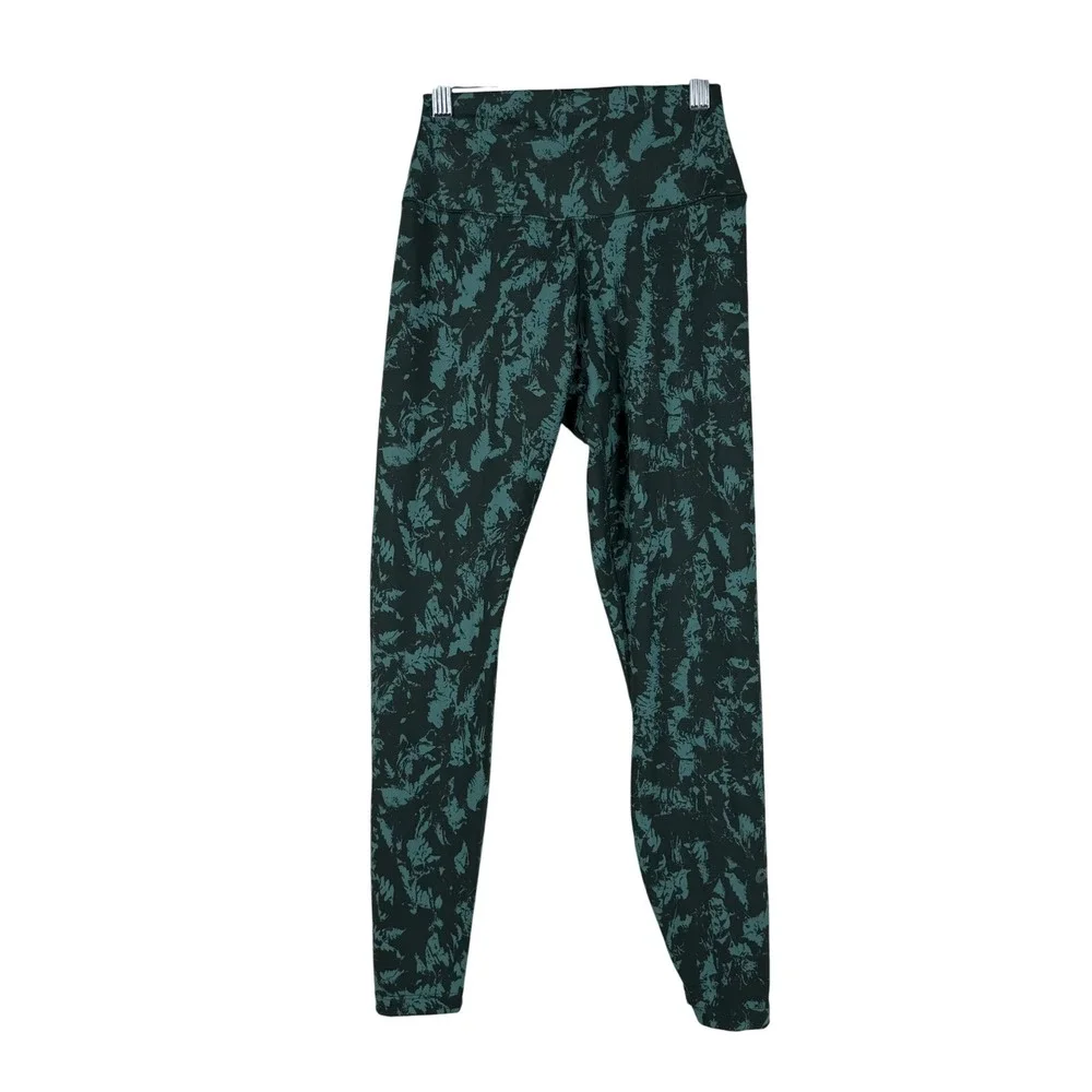 Nike One High-Waisted 7/8 Printed Leggings‎ Women's S Green FZ3229-338 NWT